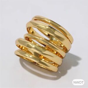 ALEXIS BITTAR • Modern Layered Liquid Gold Ring